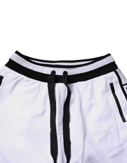 Dolce & Gabbana Black & White Cotton Layered Sweatpants