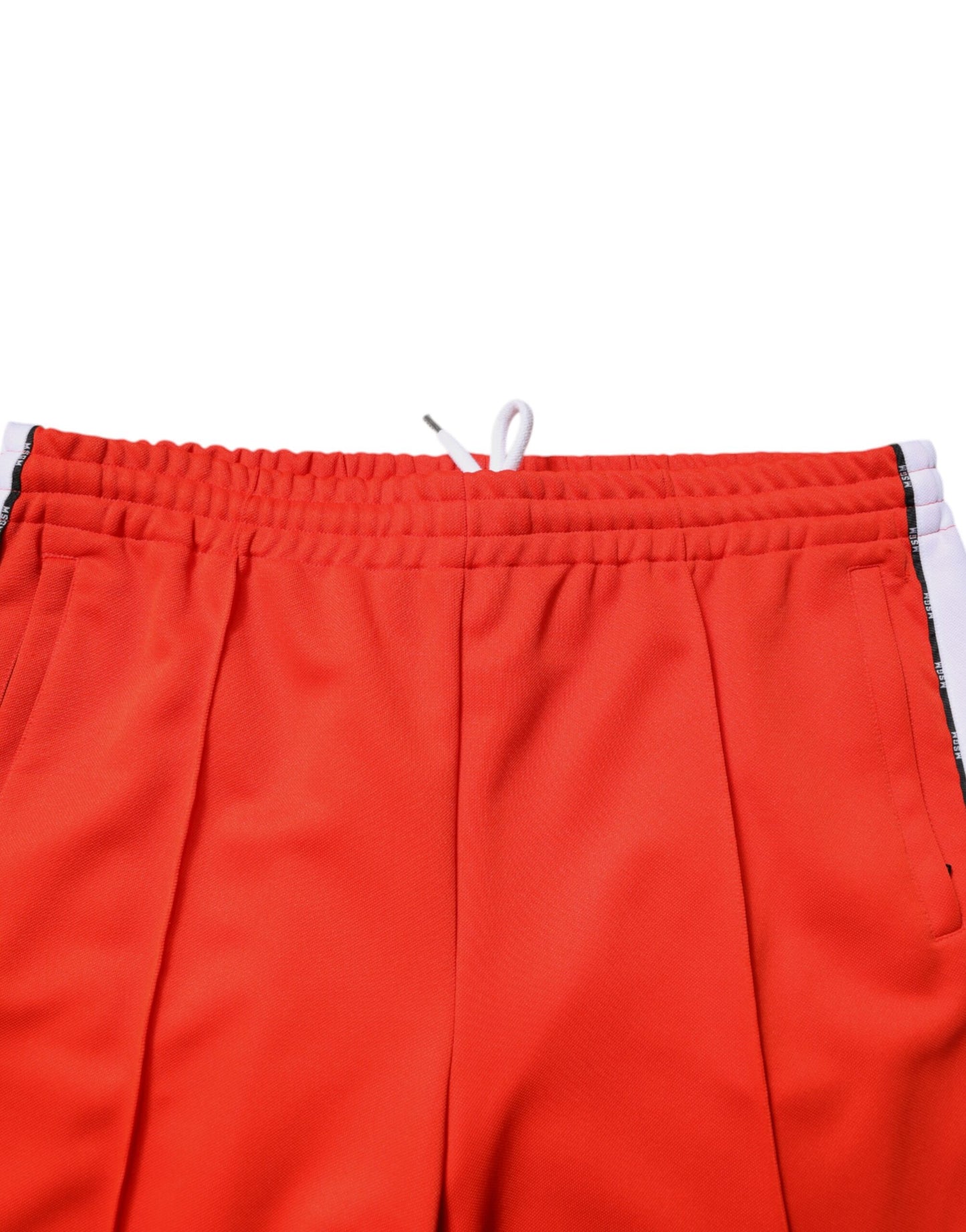 MSGM Red White Mid Waist Men Jogger Sweatpants