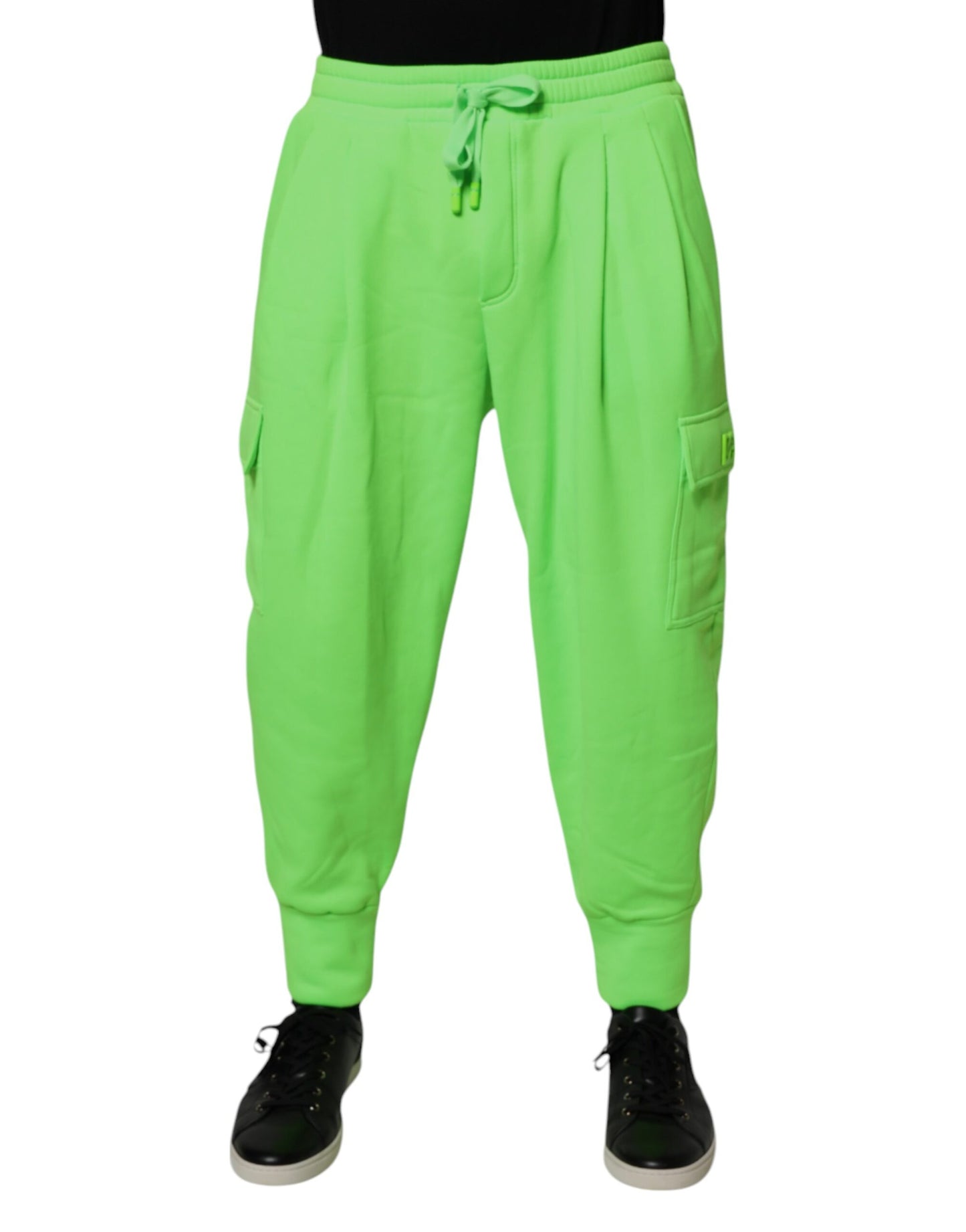 Dolce & Gabbana Neon Green Cargo Jogger Men Sweatpants