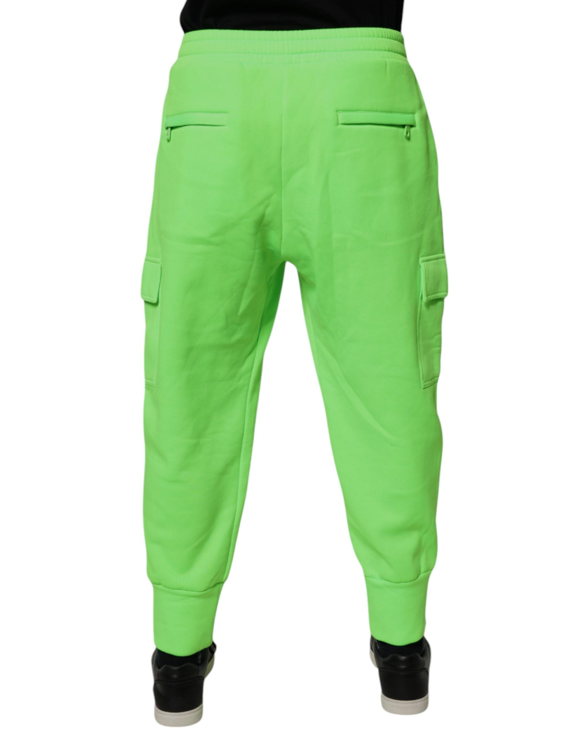 Dolce & Gabbana Neon Green Cargo Jogger Men Sweatpants