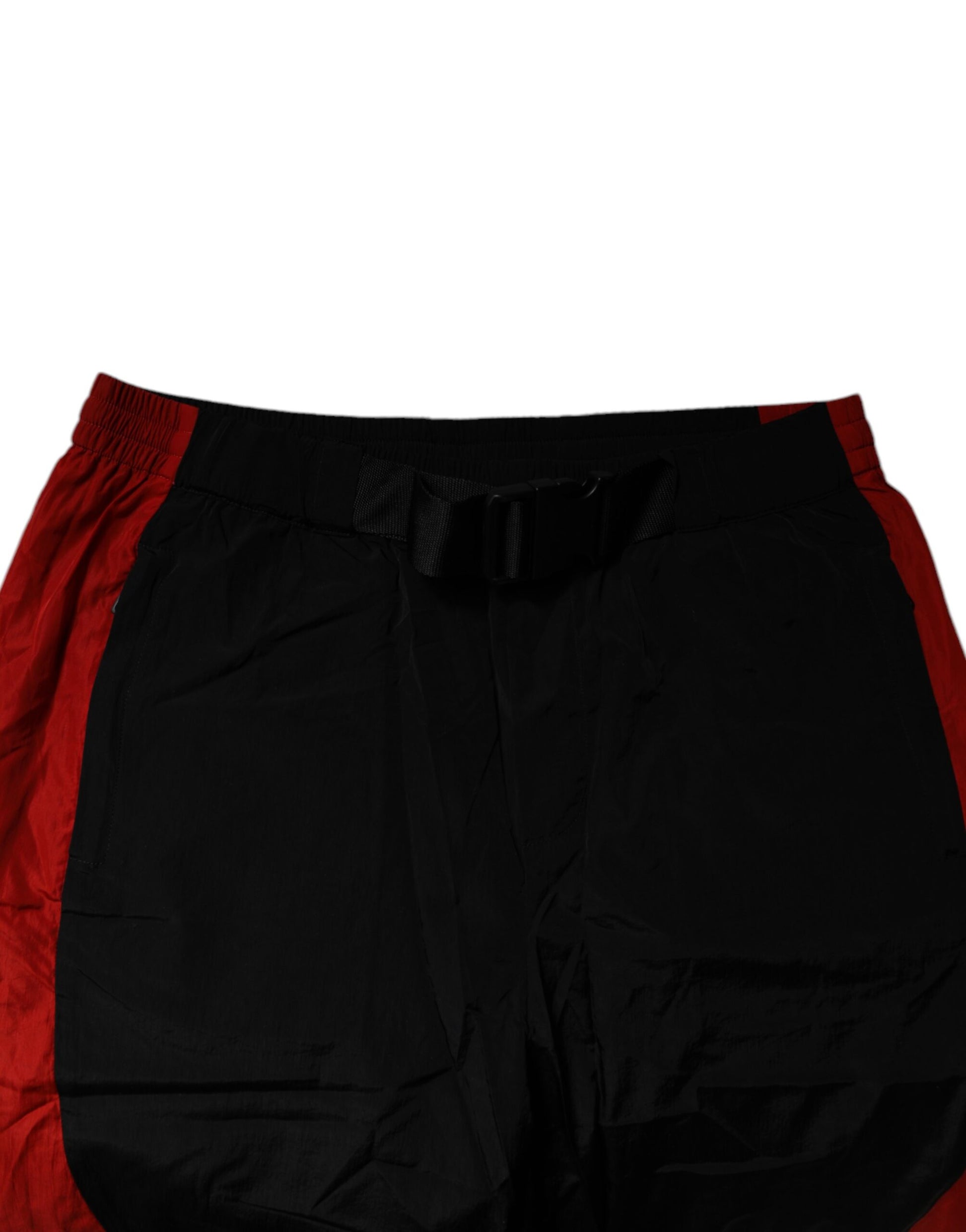 Dolce & Gabbana Black & Red Leopard Jogger Sweatpants for Men