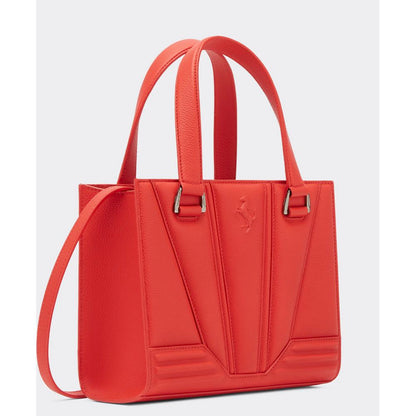 Ferrari Red Leather Handbag - Dino Red Elegance