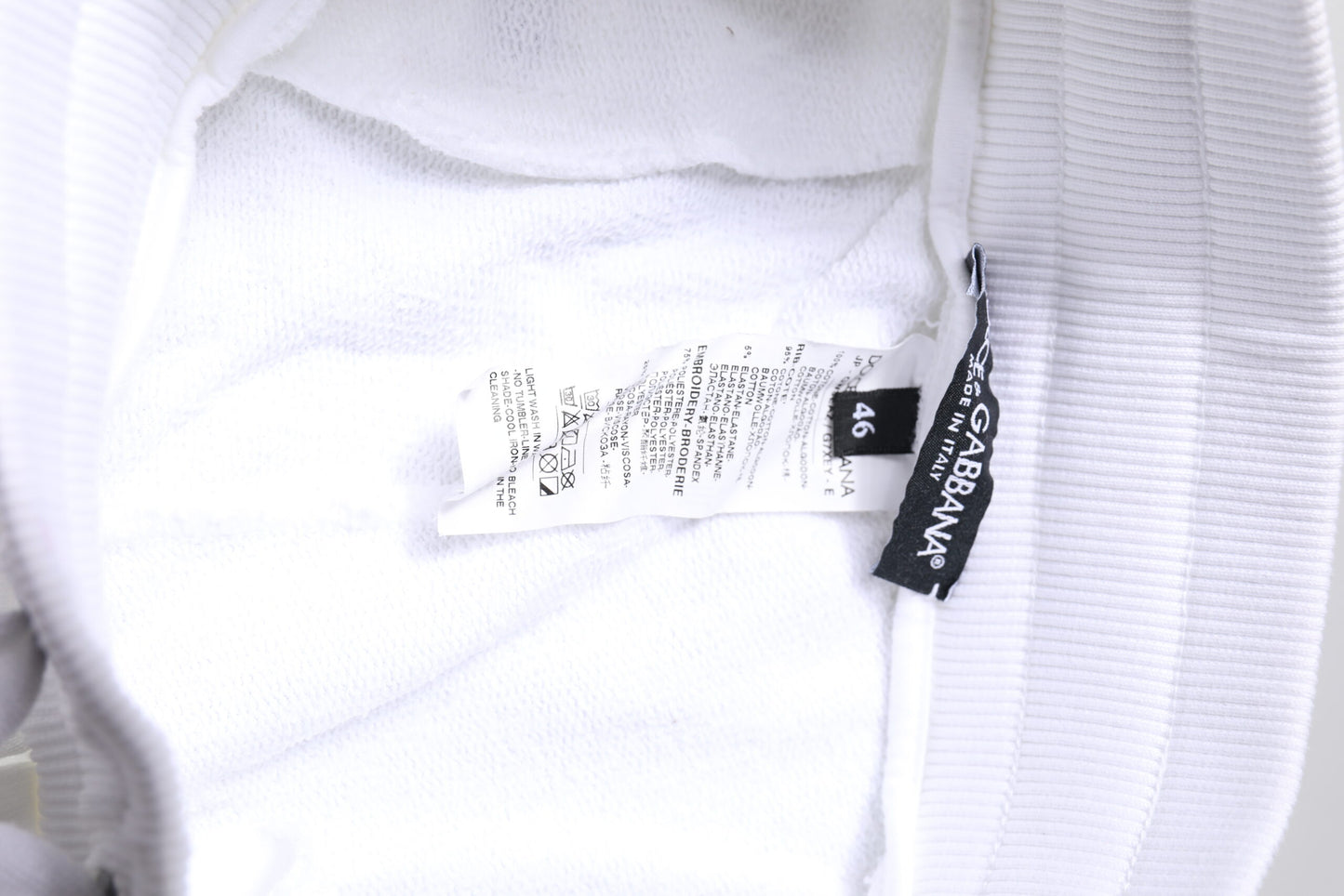 Dolce & Gabbana White Logo Patch Men Skinny Sweatpants