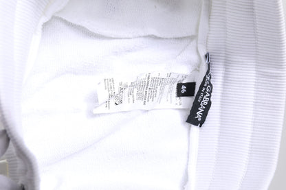 Dolce & Gabbana White Logo Patch Men Skinny Sweatpants