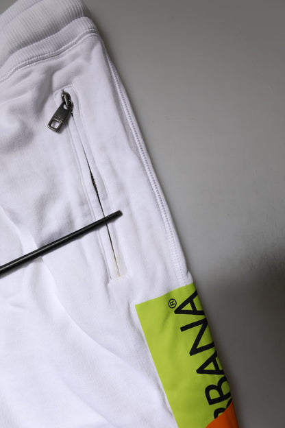 Dolce & Gabbana White Logo Tape Jogger Cotton Sweatpants