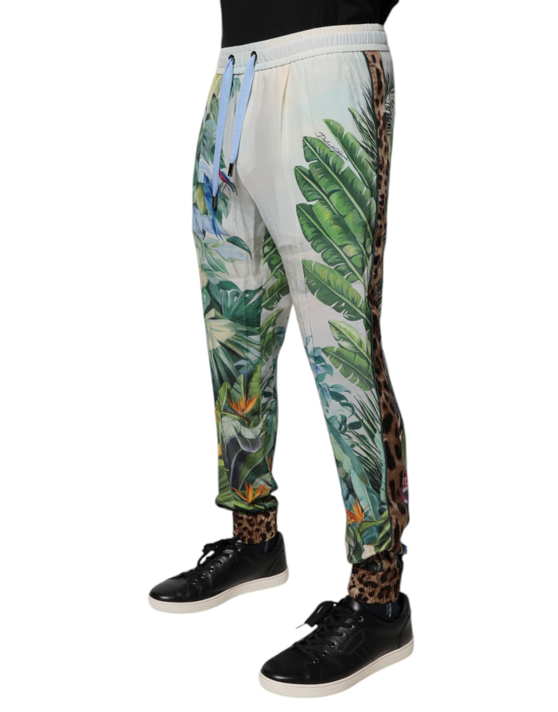 Dolce & Gabbana Multicolour Tropical Print Jogger Sweatpants