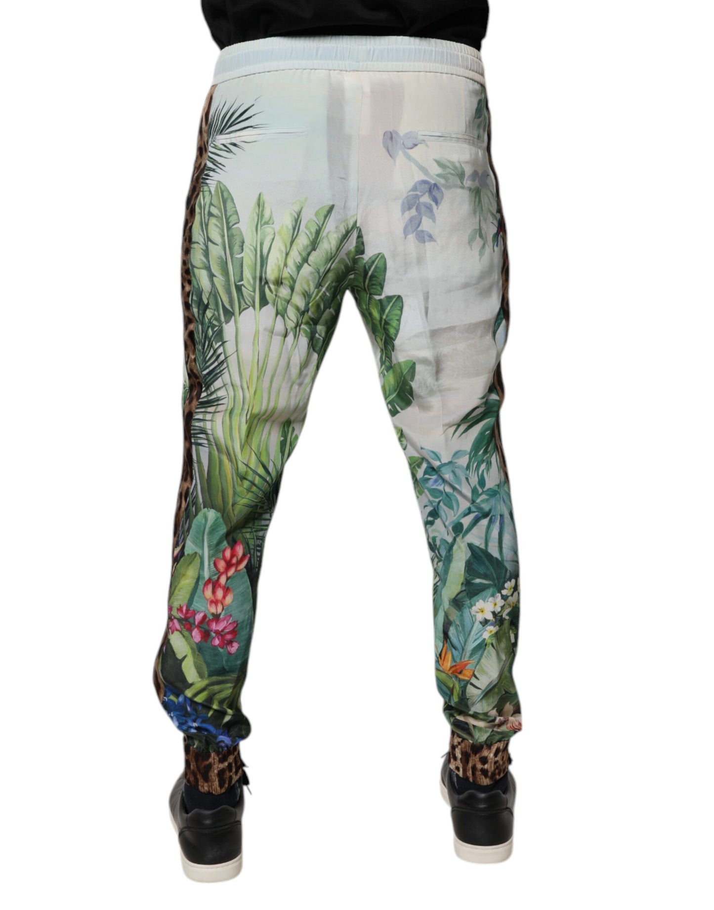 Dolce & Gabbana Multicolour Tropical Print Jogger Sweatpants