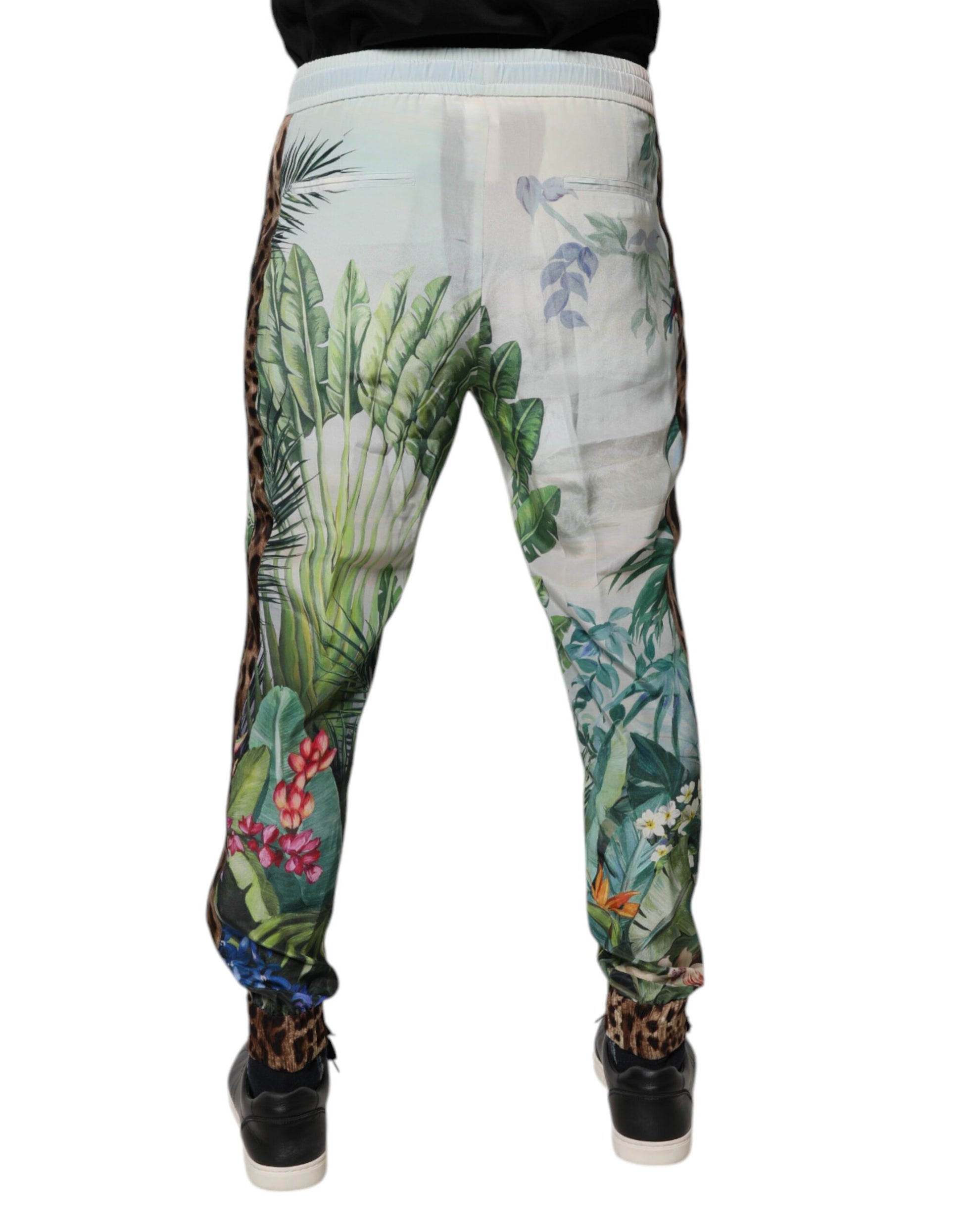 Dolce & Gabbana Multicolour Tropical Print Jogger Sweatpants