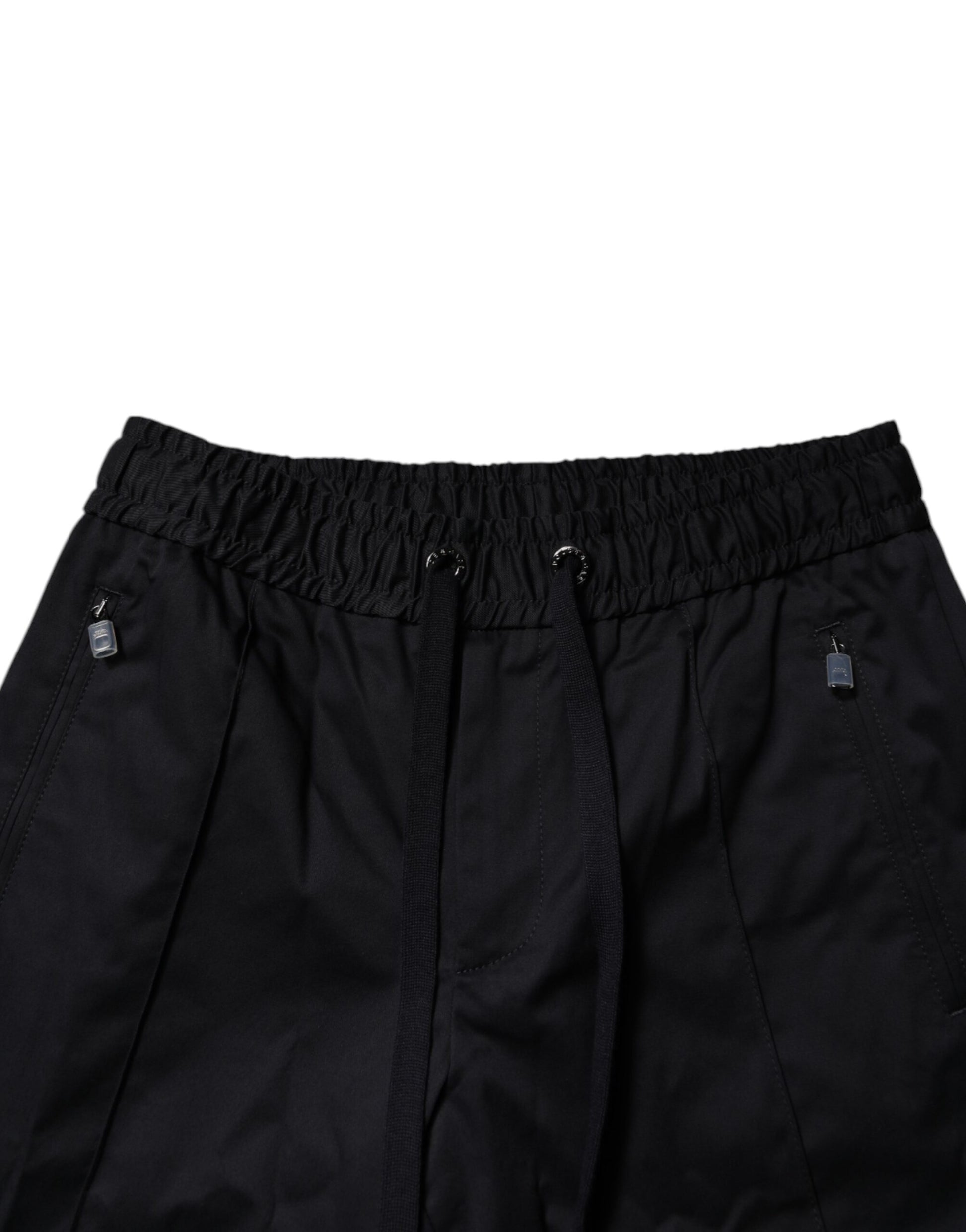 Dolce & Gabbana Dark Blue Cotton Men Jogger Sweatpants