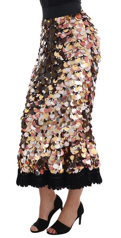  - Sequin Embellished High-Waist Pencil Skirt