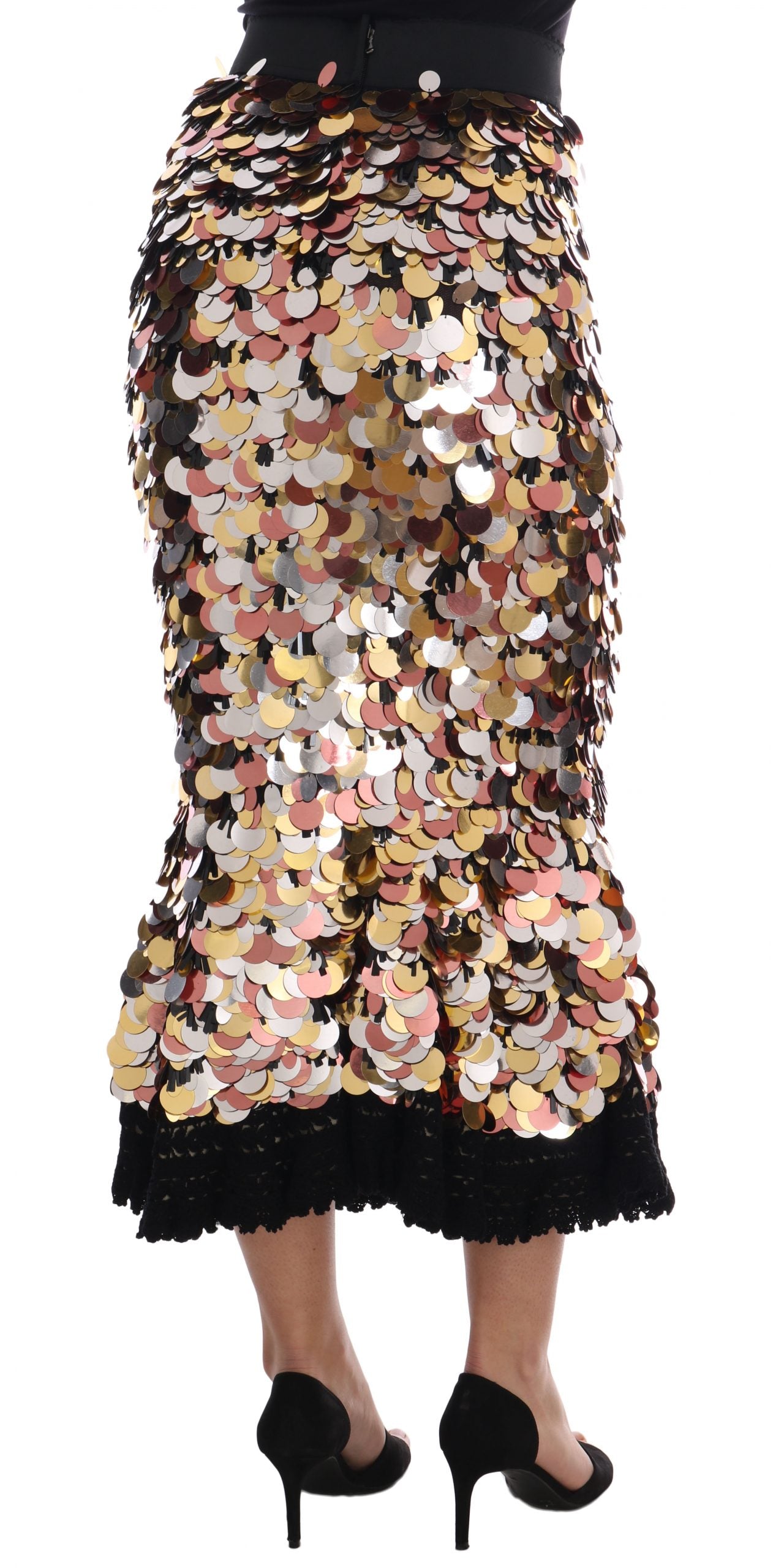  - Sequin Embellished High-Waist Pencil Skirt