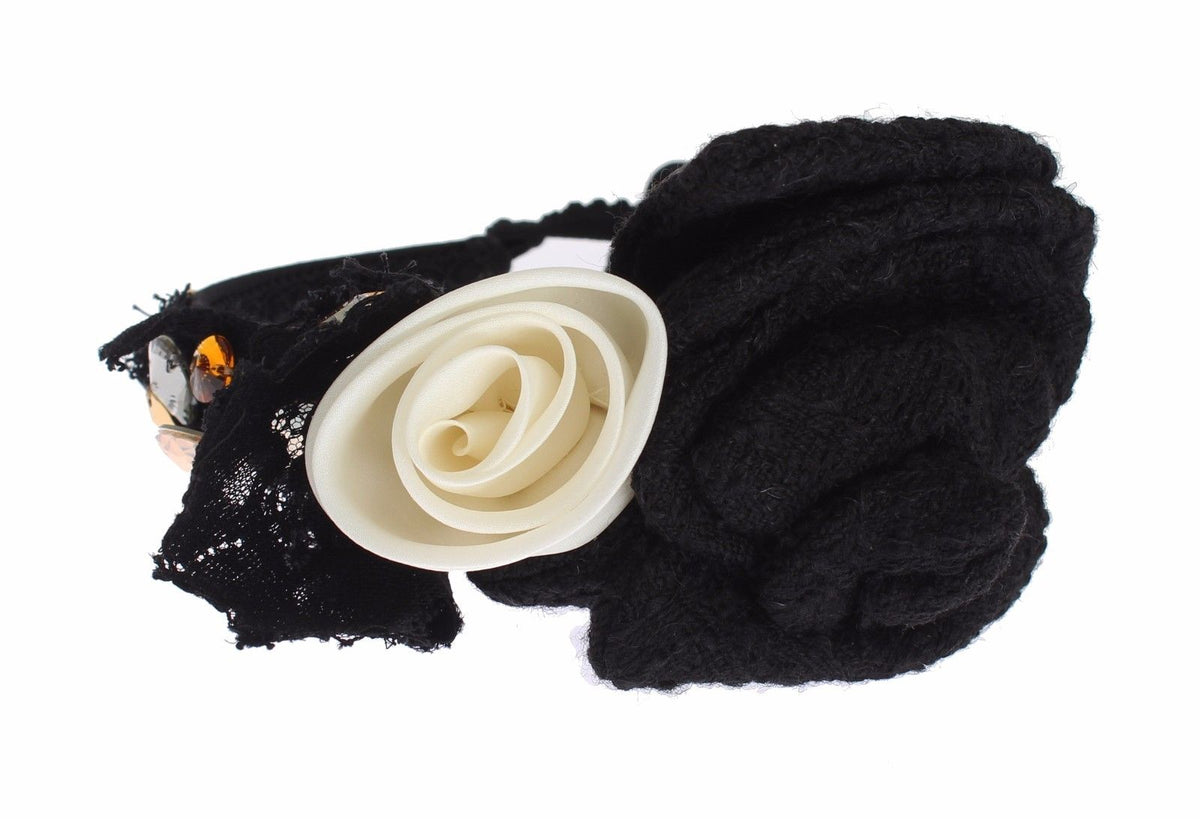 Elegant Crystal-Embellished Silk Diadem by Dolce & Gabbana