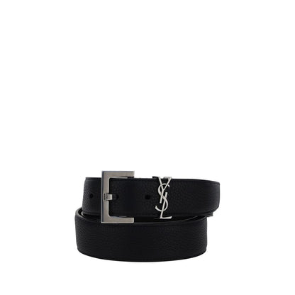 Saint Laurent Calfskin Belt - Iconic YSL Logo