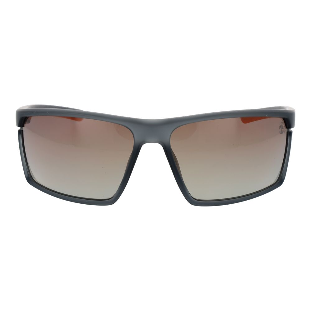 Timberland Men’s Sunglasses – Grey Rectangle Frame with Brown Lenses, 67mm
