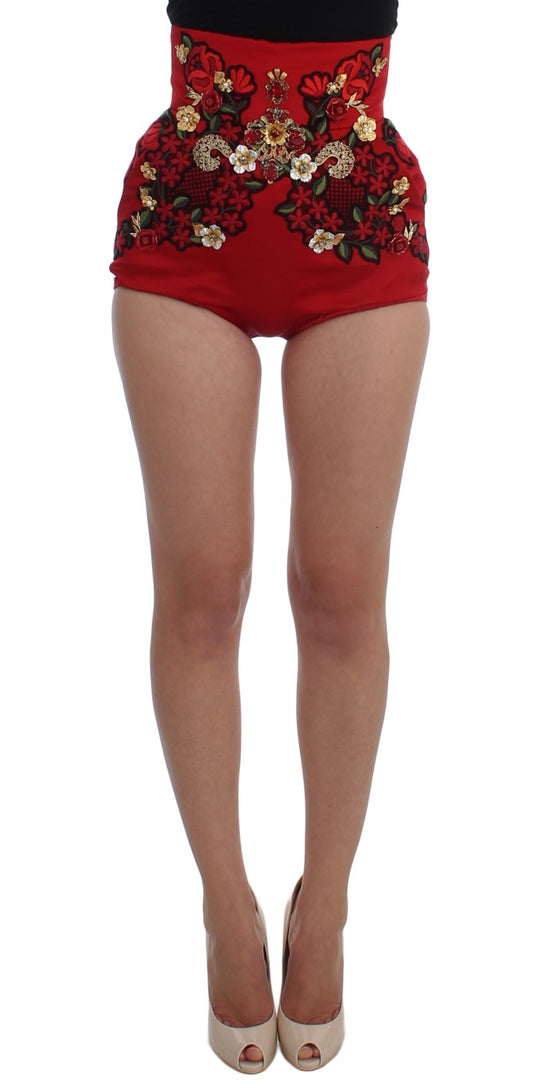  - Enchanted Sicily Embroidered Silk Shorts