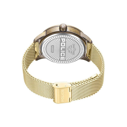 Police Men's Gold Stainless Steel Skull Analogue Watch