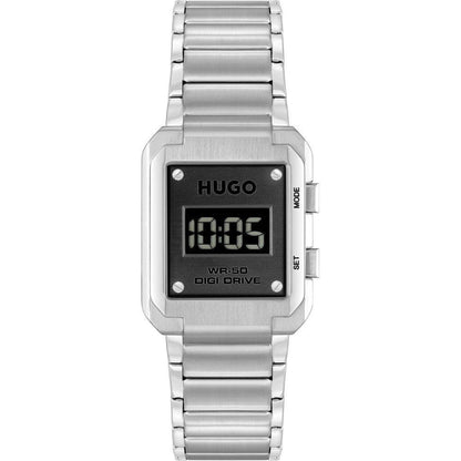 Hugo Boss Men’s Silver Stainless Steel Digital Watch