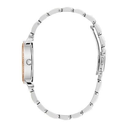 Guess Women’s Watch, Grey Dial, Pink Stainless Steel Bracelet