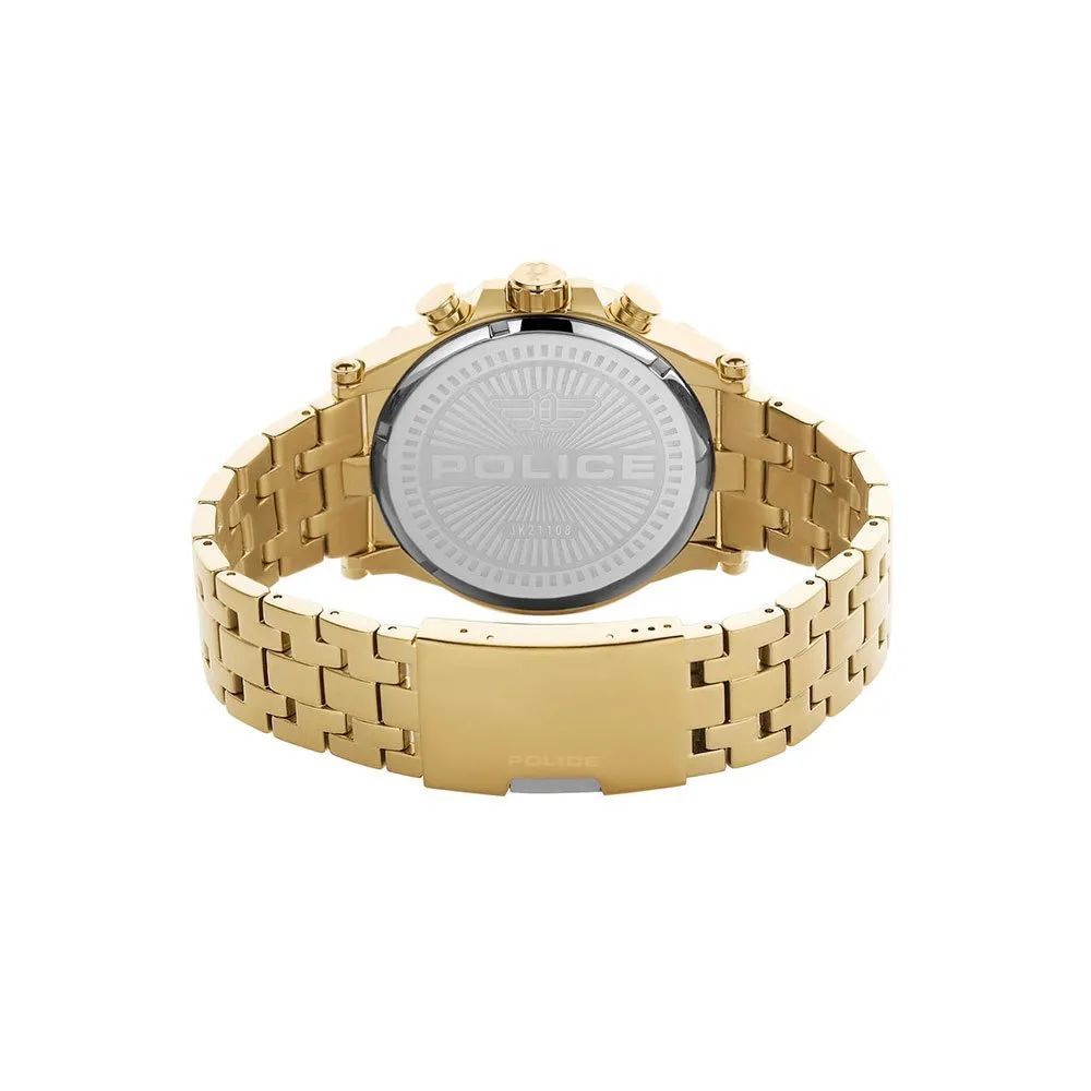 Police Men’s Gold Stainless Steel Watch with 24H Subdial men