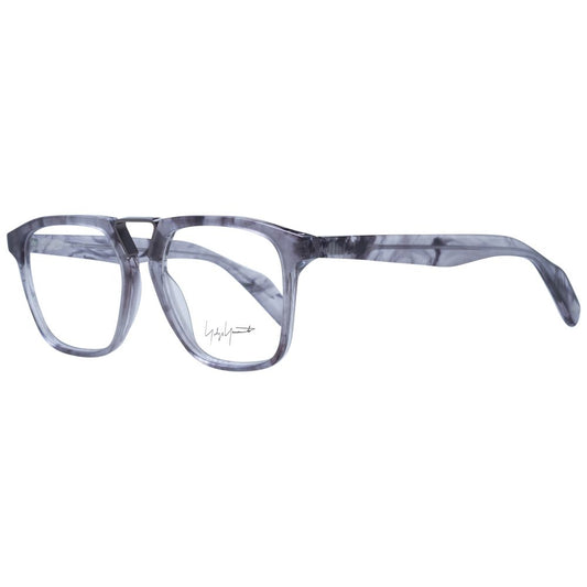Yohji Yamamoto Gray Square Optical Frames – 53mm