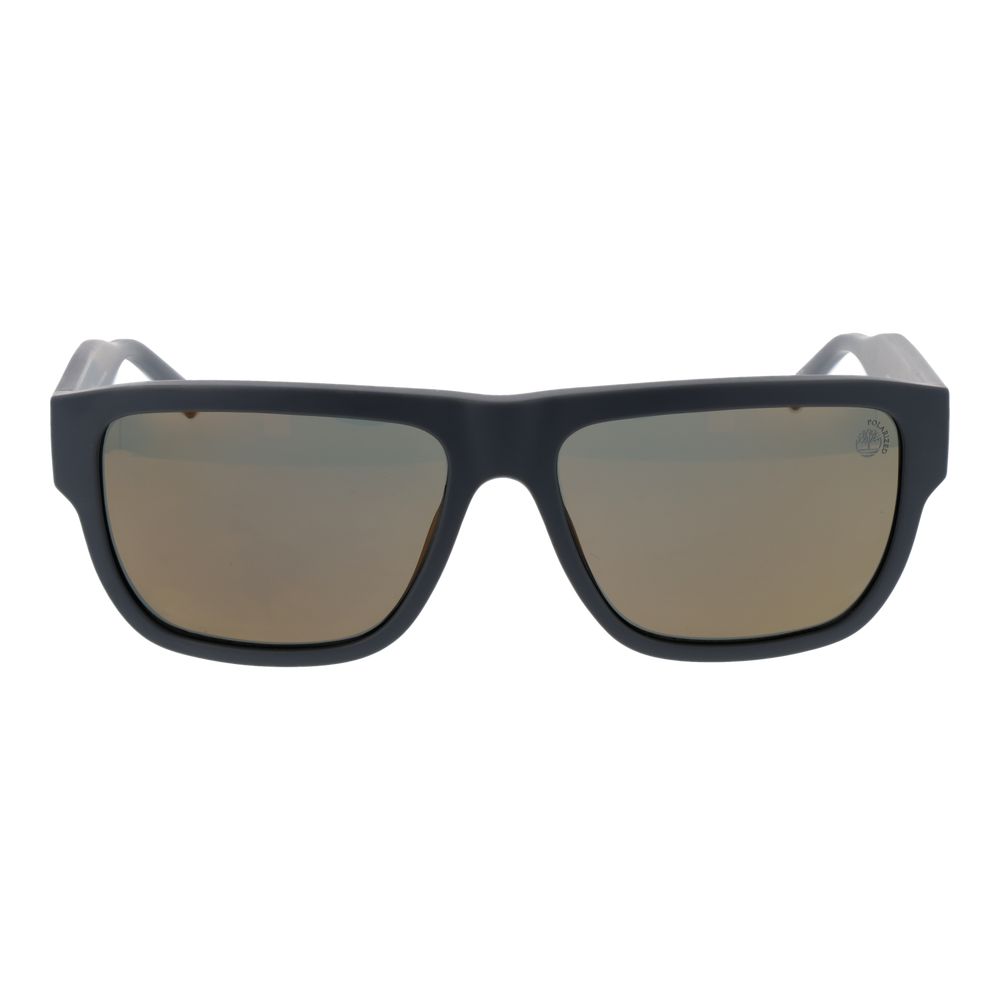 Timberland Men’s Sunglasses – Grey Full-Rim Frame with Polarized Lenses, 58mm