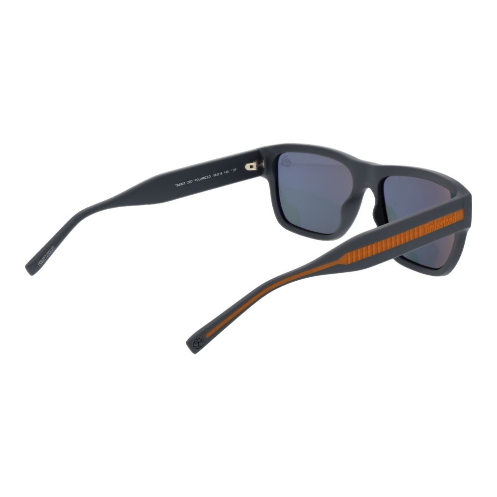 Timberland Men’s Sunglasses – Grey Full-Rim Frame with Polarized Lenses, 58mm