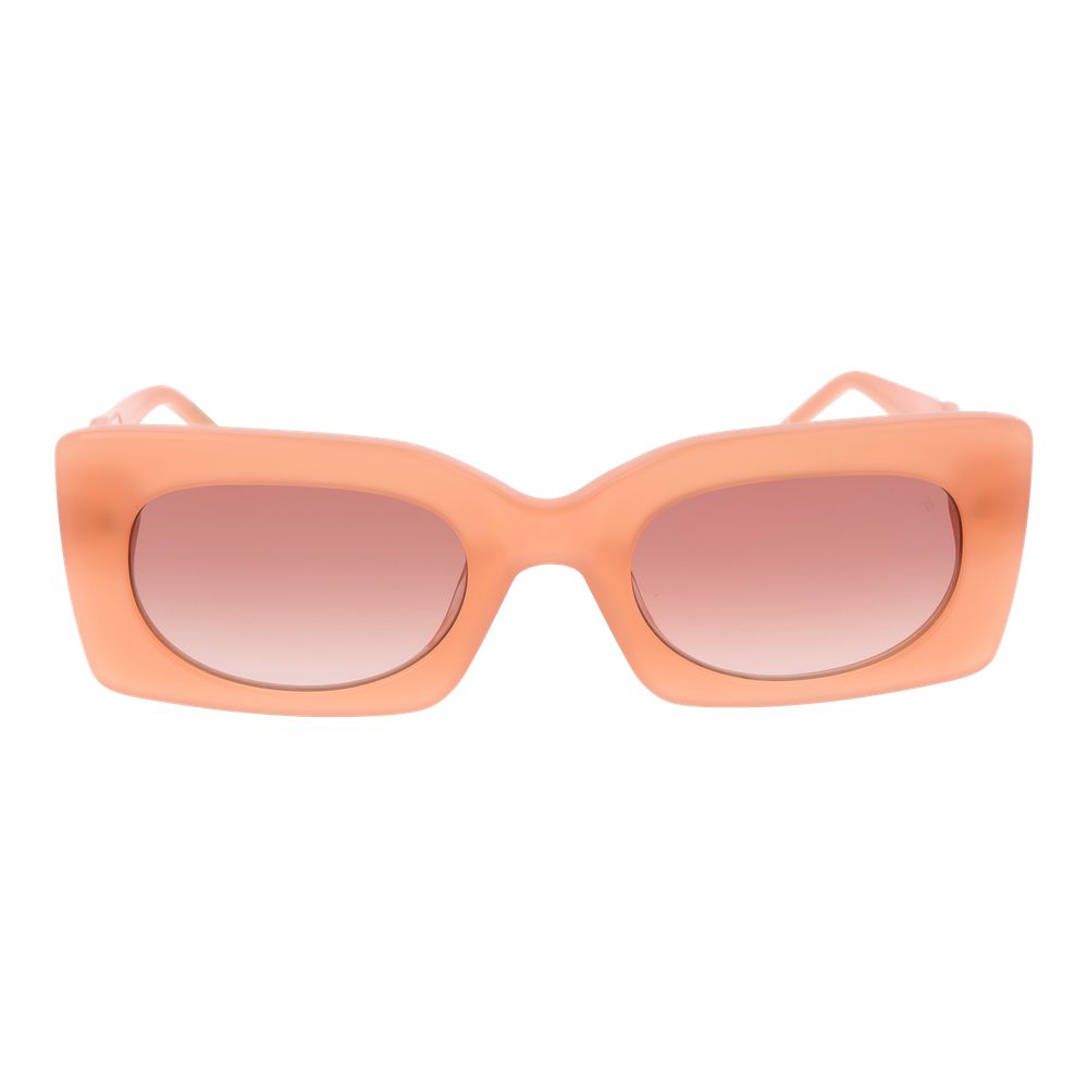 Scotch & Soda Women’s Sunglasses – Pink Rectangle Frame with Brown Lenses, 52mm