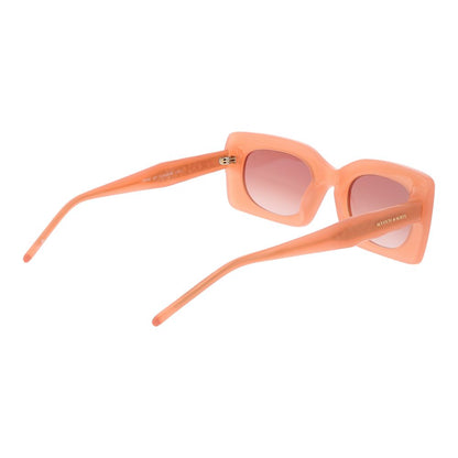 Scotch & Soda Women’s Sunglasses – Pink Rectangle Frame with Brown Lenses, 52mm