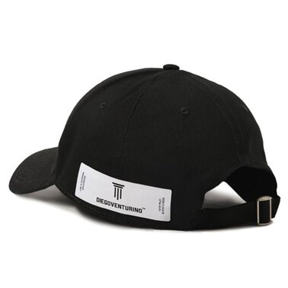 Diego Venturino Black Cotton Cap with Visor