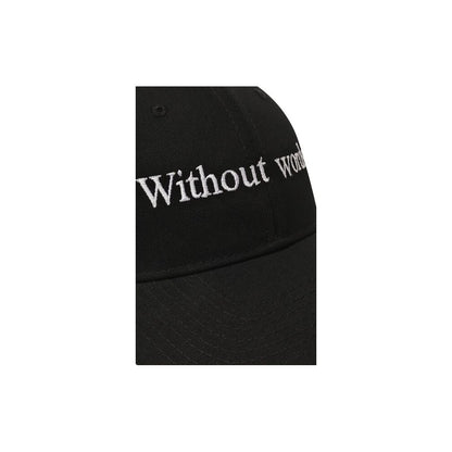 Diego Venturino Black Cotton Cap with Visor