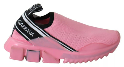 Dolce & Gabbana Sorrento Pink Low Top Slip On Sneakers