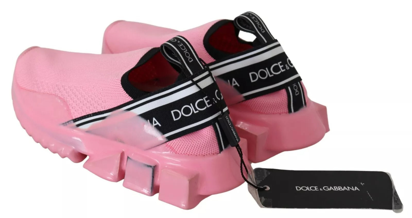 Dolce & Gabbana Sorrento Pink Low Top Slip On Sneakers