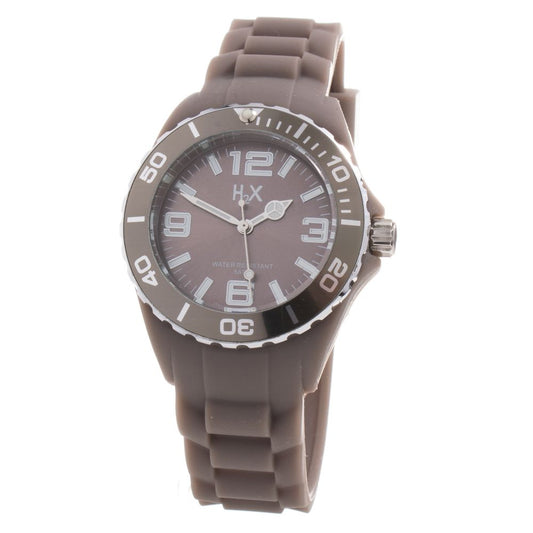 Haurex Brown Rubber Watch for Women