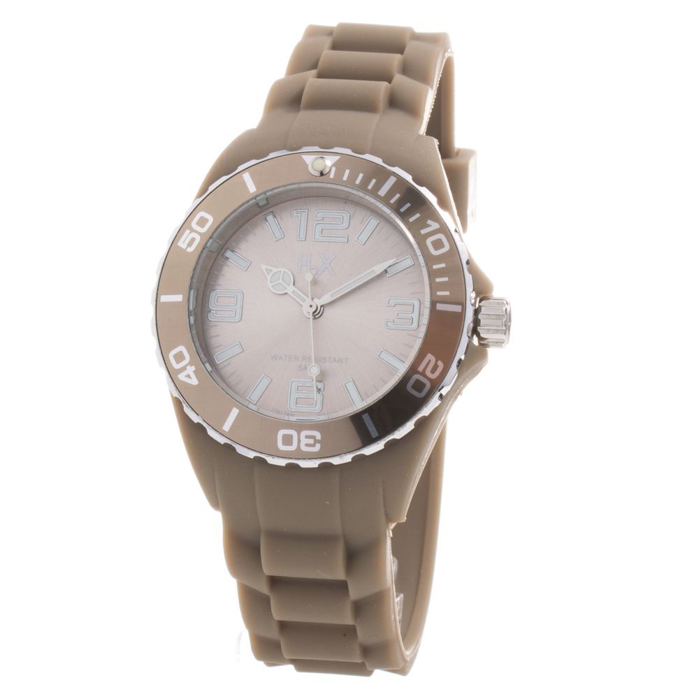 Haurex Brown Rubber Watch for Women