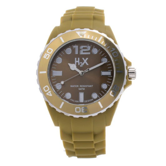 Haurex Brown Rubber Watch for Men - Stylish and Functional Timepiece