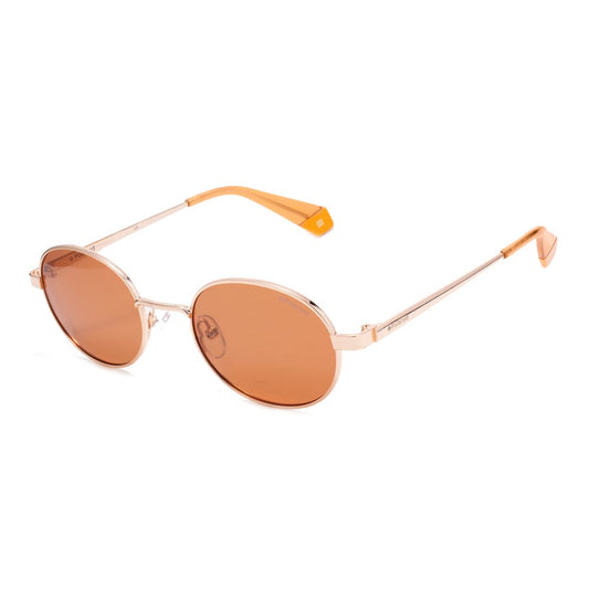 Polaroid Gold Metal Unisex Sunglasses – Stylish Copper Frame with Polarised Lenses, 51mm