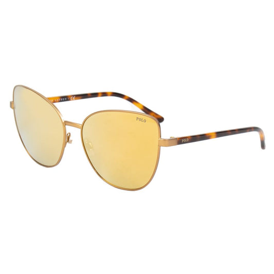 Polo Ralph Lauren Women's Brown Metal Sunglasses – Chic Style with UV Protection, 61mm