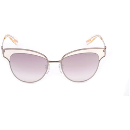Trussardi Women's Sunglasses – Silver Metal Frame with Purple Gradient Lenses, 52mm