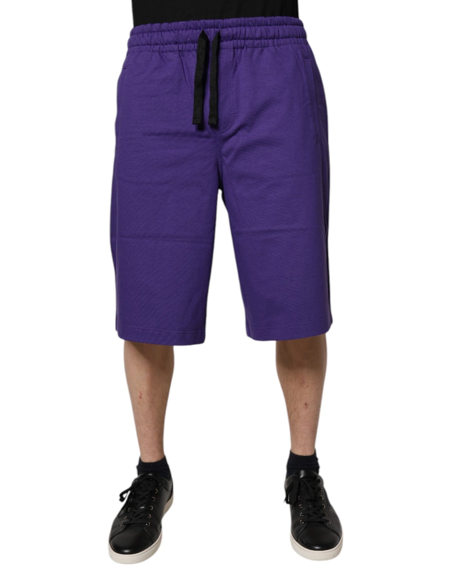 Dolce & Gabbana Purple Cotton Men's Bermuda Sweatshorts
