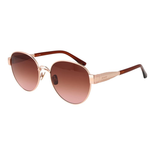 Sandro Gold Women’s Sunglasses – Round Frame with Red Gradient Lenses, 54mm