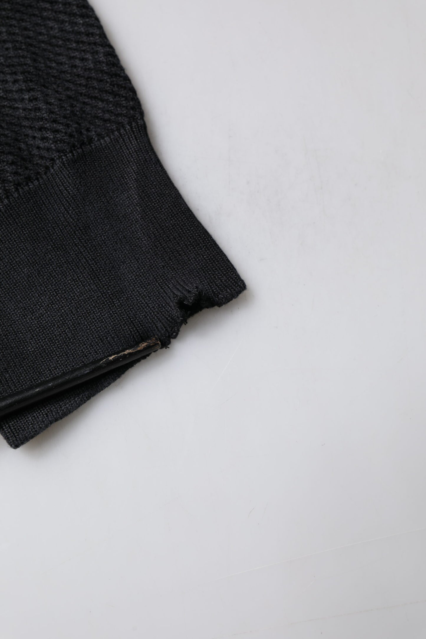Dolce & Gabbana Black Heraldic Silk Buttoned Jumper