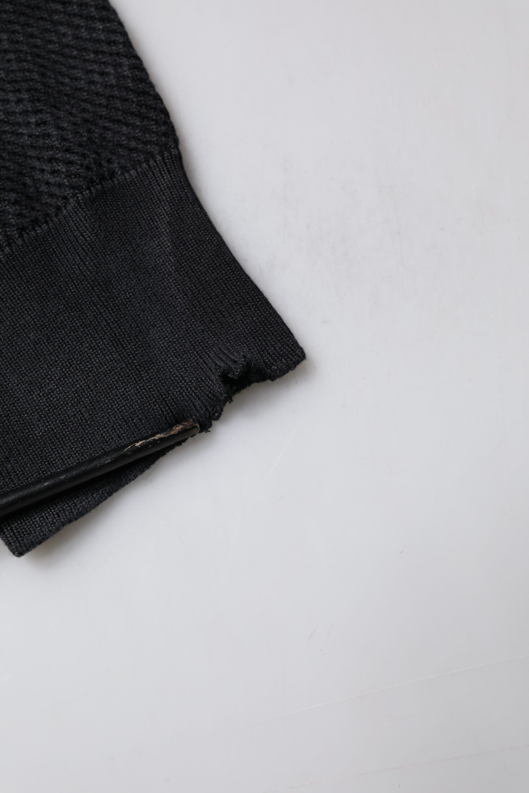 Dolce & Gabbana Black Heraldic Silk Buttoned Jumper