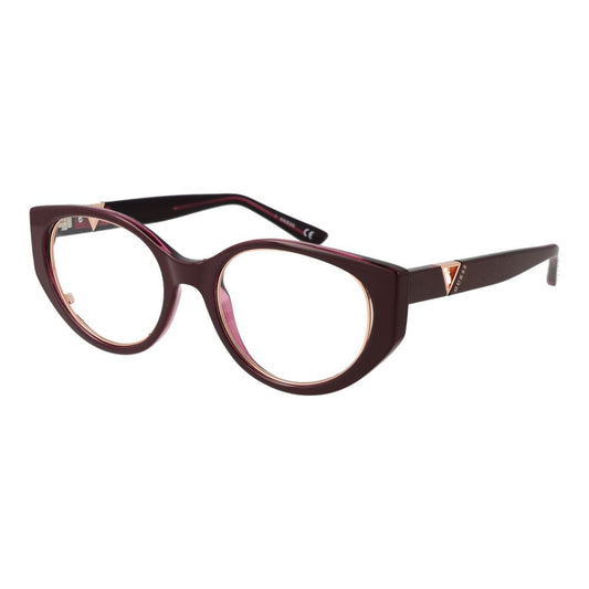 Guess Women’s Optical Glasses – Burgundy Cat Eye Frame, 52mm