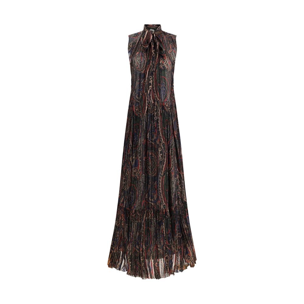Saint Laurent Paisley Long Dress