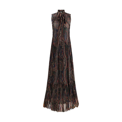 Saint Laurent Paisley Long Dress