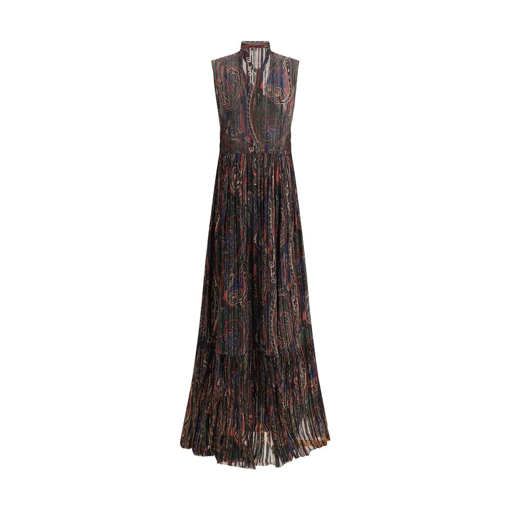 Saint Laurent Paisley Long Dress