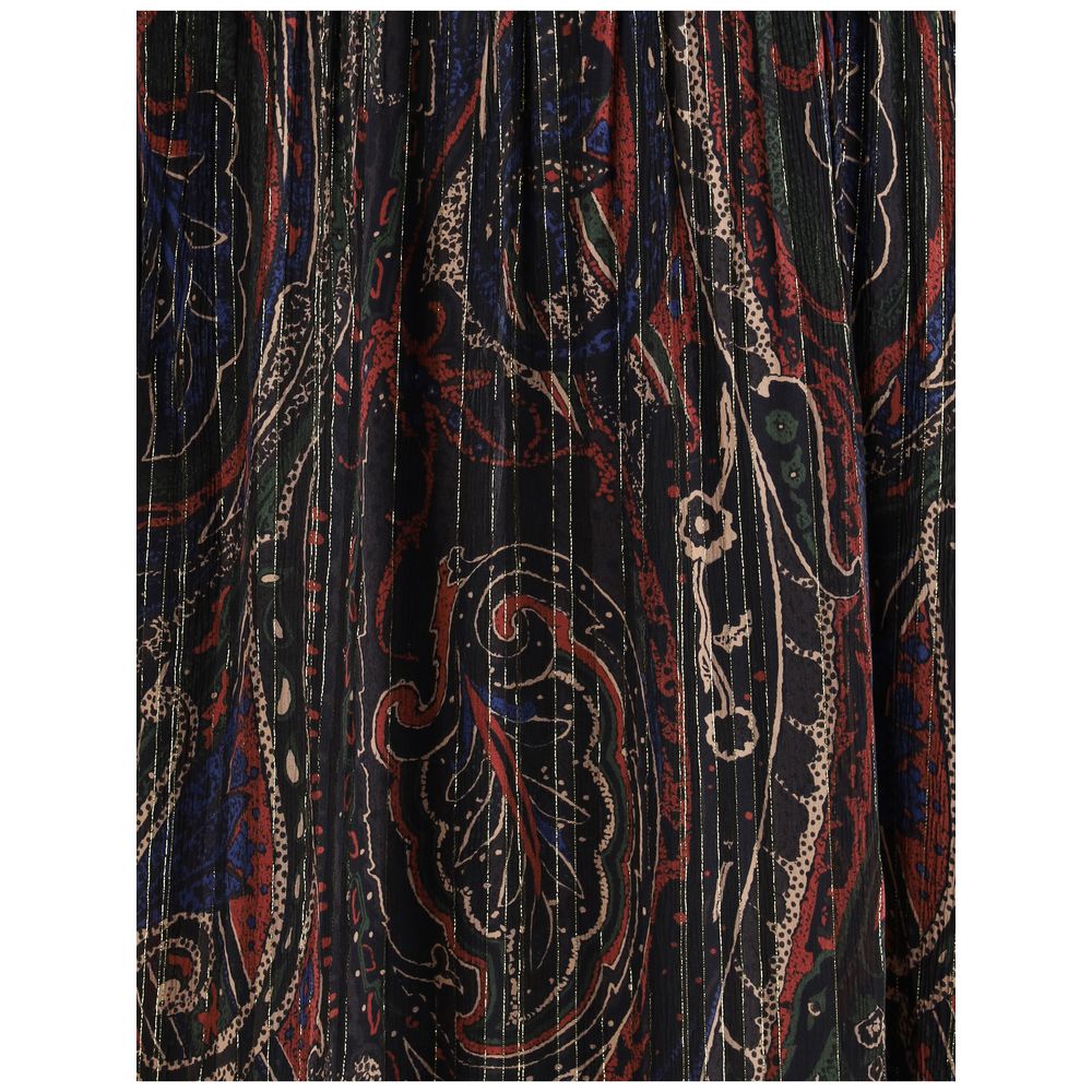 Saint Laurent Paisley Long Dress