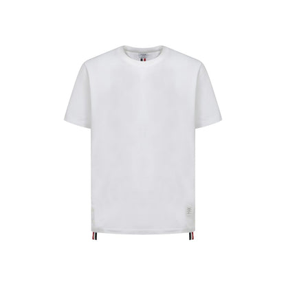 Thom Browne Cotton T-Shirt with Ribbed Collar