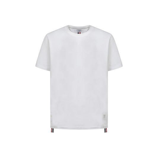 Thom Browne Cotton T-Shirt with Ribbed Collar