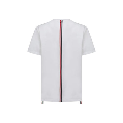 Thom Browne Cotton T-Shirt with Ribbed Collar